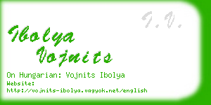 ibolya vojnits business card